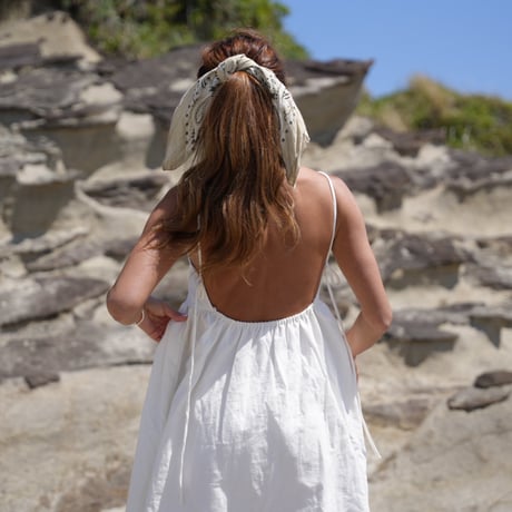 【Sol】Linen Pad in mini dress