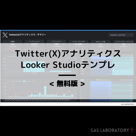 【無料版】Twitter(X)アナリティクスダッシュボードLooker Studioテンプレート