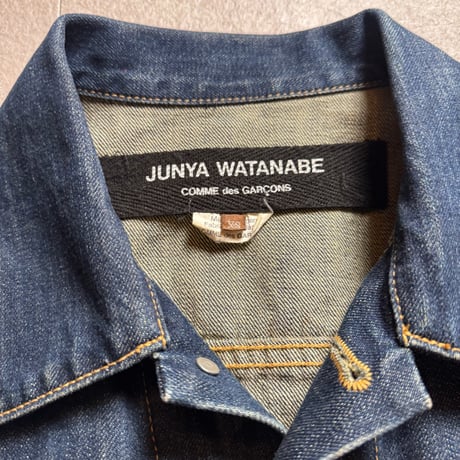 AD2016 junya watanabe leather paint denim jacket
