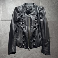 2000s L.G.B. leather zip Napoléon jacket