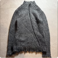 2000s black barrett by neil barrett clash knit jacket