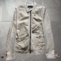 2000s dolce&gabbana leather zip jacket