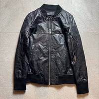 2000s yasuyuki ishii leather zip jacket