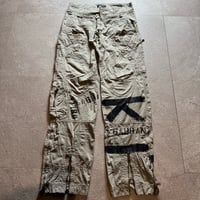 2004ss dolce&gabbana parachute paint cargo pants
