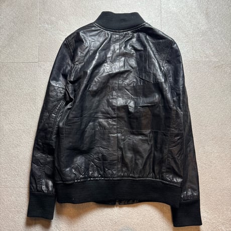 2000s yasuyuki ishii leather zip jacket