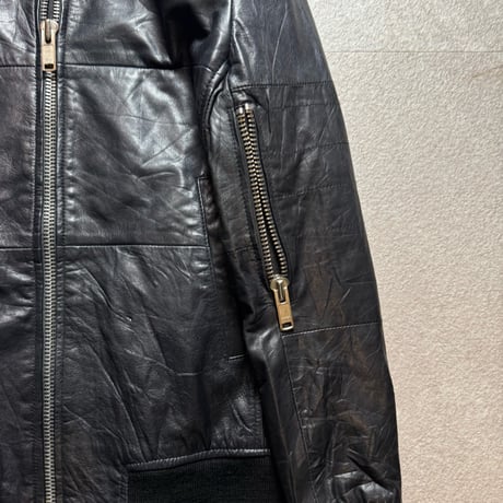 2000s yasuyuki ishii leather zip jacket