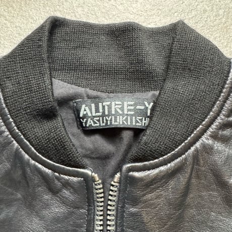 2000s yasuyuki ishii leather zip jacket