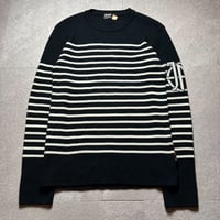 2000s jean paul gaultier border logo knit