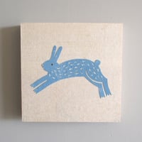 貼り絵の壁飾り　ウサギ