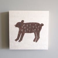 貼り絵の壁飾り　クマ