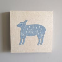 貼り絵の壁飾り　ヒツジ