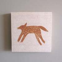 貼り絵の壁飾り　キツネ