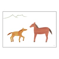 干支シリーズ　馬の親子カード