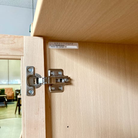 【ユーズド】カリモク家具　ガラスキャビネット　メープル