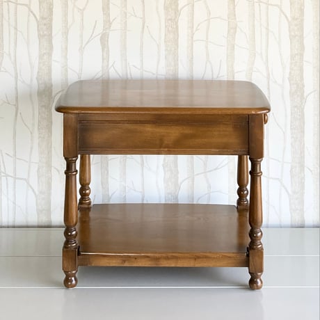 【ヴィンテージ品】Ercol/アーコール社 サイドテーブル 引出し付き