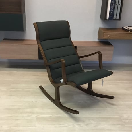 【ディスプレイ品】天童木工 ロッキングチェア&オットマンセット S-5226WB-BW＋T-3159WB-BW