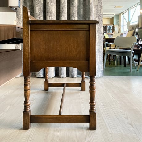 【英国ヴィンテージ品】old charm/オールドチャーム　テレフォンベンチ（オーク材）《希少品》
