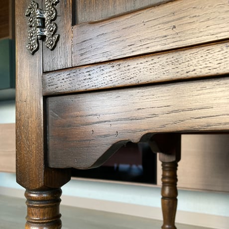 【英国ヴィンテージ品】old charm/オールドチャーム　テレフォンベンチ（オーク材）《希少品》