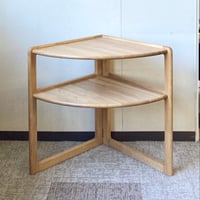 【ユーズド品】カリモク家具 コーナーシェルフ オーク材 飾り棚