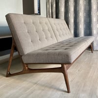 【ユーズド品】カリモク家具 長椅子　ESTEEM WB5003 ミックスブラック モカブラウン