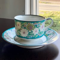 【ヴィンテージ食器】NORITAKE/ノリタケ アイボリーチャイナ カップ＆ソーサー 花柄＜未使用品＞