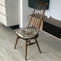 【ヴィンテージ品】Ercol/アーコール社 ゴールドスミスチェア（濃色）クッション付