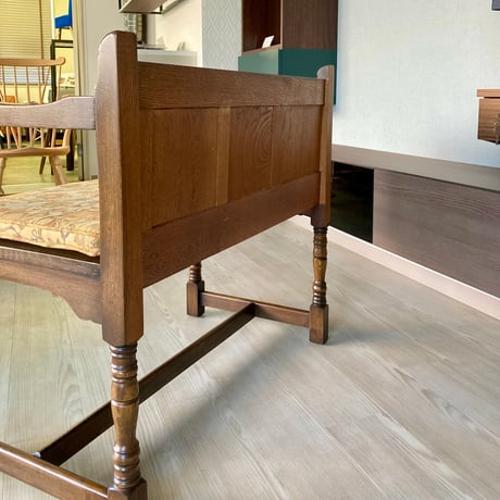 【英国ヴィンテージ品】old charm/オールドチャーム　テレフォンベンチ（オーク材）《希少品》