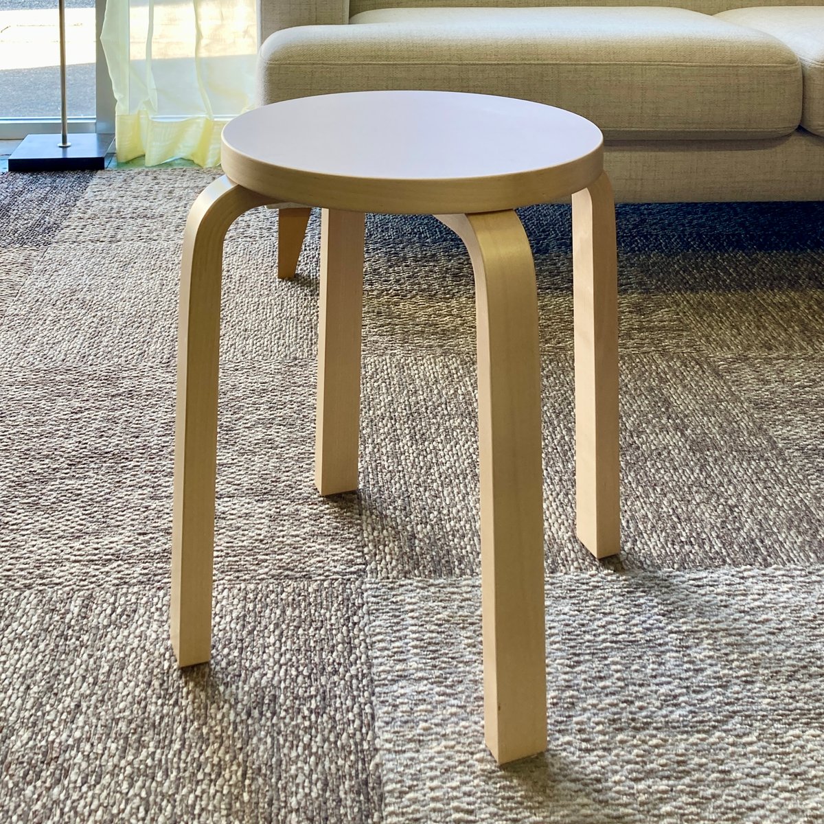 未使用品】Artek/アルテック スツール E60 リノリウム・ウォールナット