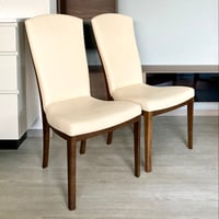 【ユーズド品】カリモク家具 食堂椅子2脚セット CT78＜座面ひび割れ・使用感大＞