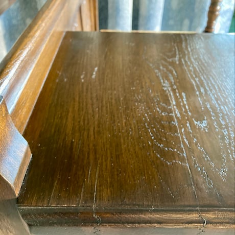 【英国ヴィンテージ品】old charm/オールドチャーム　テレフォンベンチ（オーク材）《希少品》
