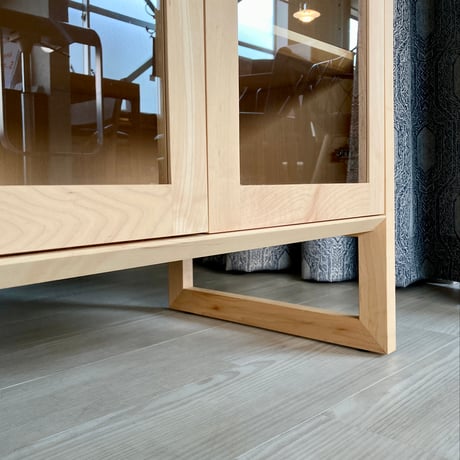 【ユーズド】カリモク家具　ガラスキャビネット　メープル