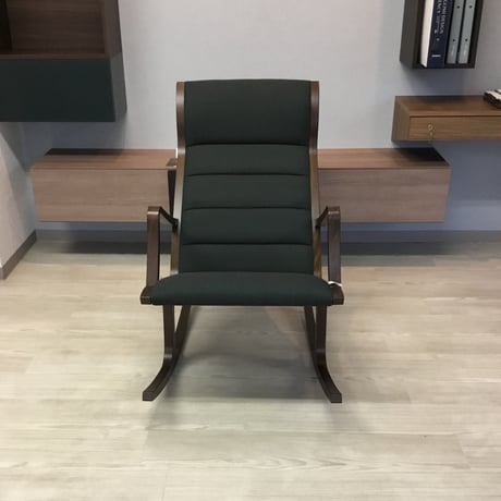 【ディスプレイ品】天童木工 ロッキングチェア&オットマンセット S-5226WB-BW＋T-3159WB-BW
