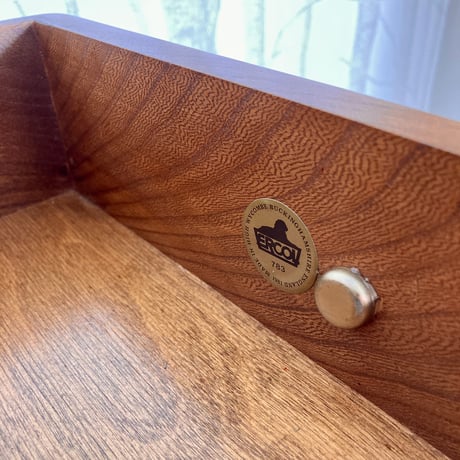 【ヴィンテージ品】Ercol/アーコール社 サイドテーブル 引出し付き
