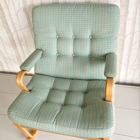 【ユースド品】天童木工 TENDO ブルーノ・マットソン／イージーチェア③（背面シミ有）
