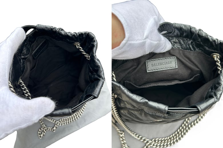 バレンシアガBALENCIAGAクラッシュCRUSHキルトXSチェーントート バレンシアガBALENCIAGAクラッシュCRUSHキルトXSチェーントート