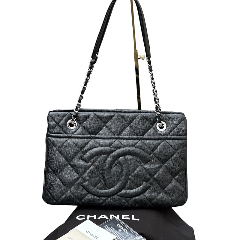 シャネルCHANELヴィンテージVintageキャビアスキンデカココマーク 