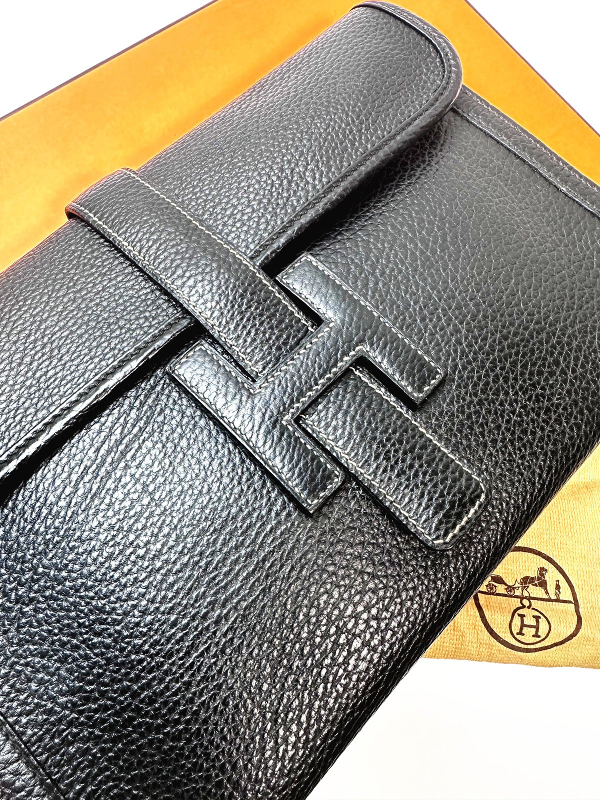 エルメスHERMESクラッチバッグセカンドバッグジジェPMアルデンヌJije黒