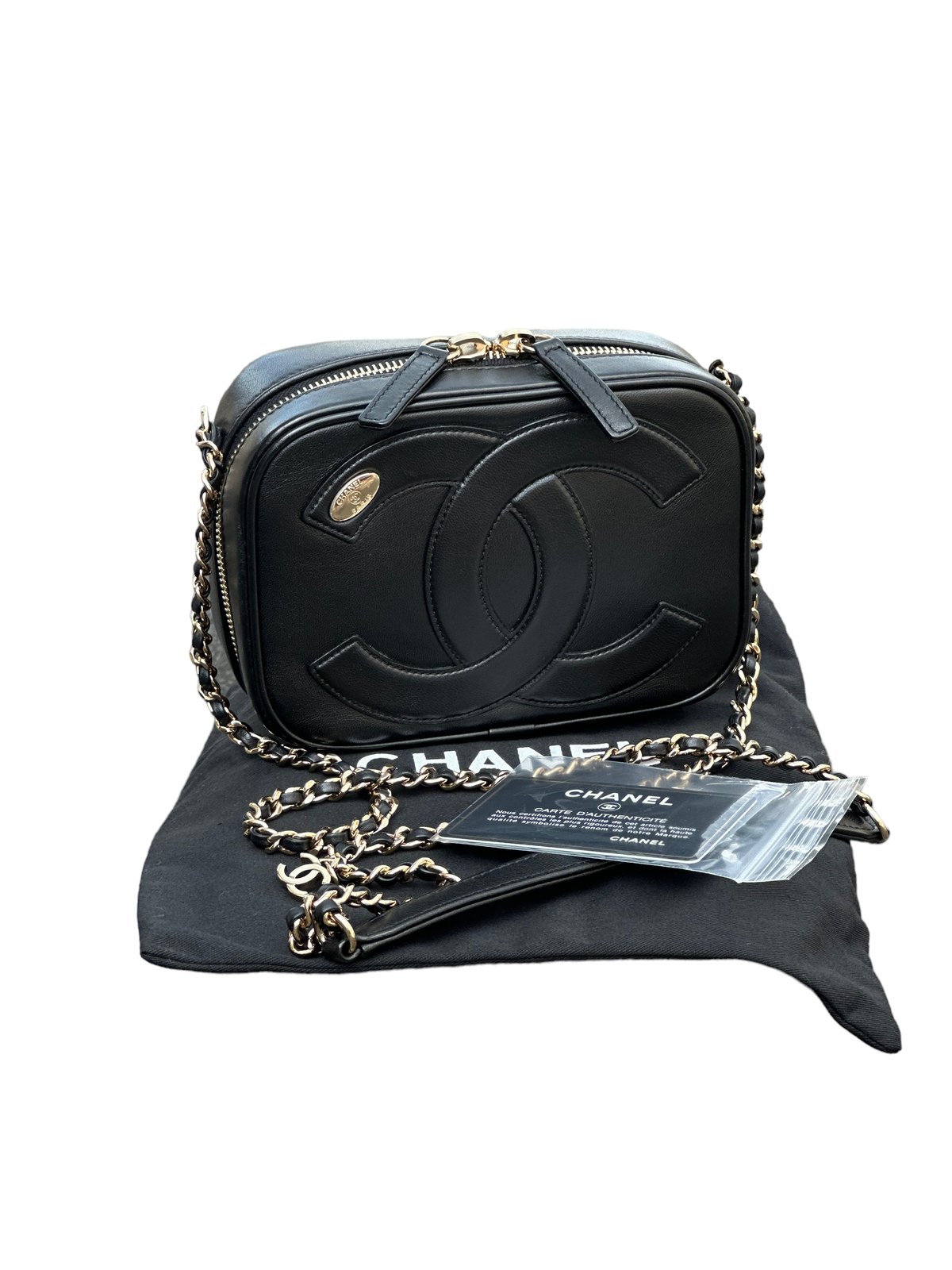 CHANELシャネルデカココマークラウンドファスナーマトラッセCC CHANELシャネルデカココマークラウンドファスナーマトラッセCC