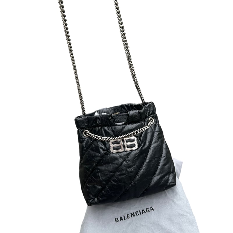 バレンシアガBALENCIAGAクラッシュCRUSHキルトXSチェーントート バレンシアガBALENCIAGAクラッシュCRUSHキルトXSチェーントート
