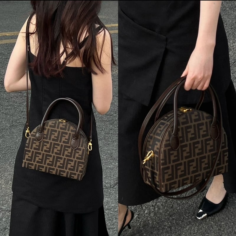 FENDIフェンディズッカ柄FFヴィンテージVintageバニティバッグ FENDIフェンディズッカ柄FFヴィンテージVintageバニティバッグ