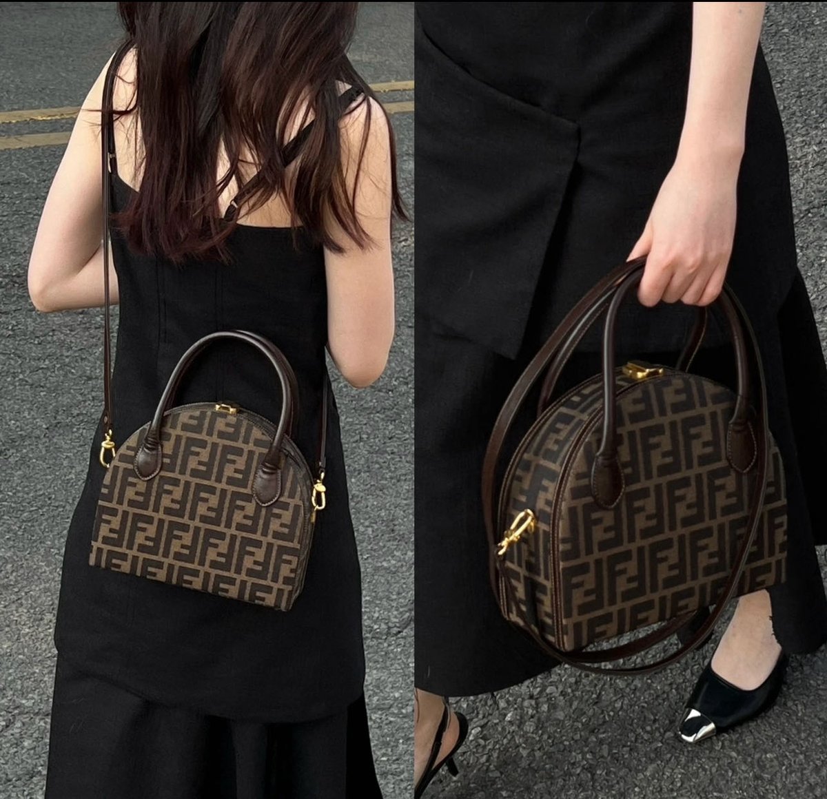 FENDIフェンディズッカ柄FFヴィンテージVintageバニティバッグ FENDIフェンディズッカ柄FFヴィンテージVintageバニティバッグ