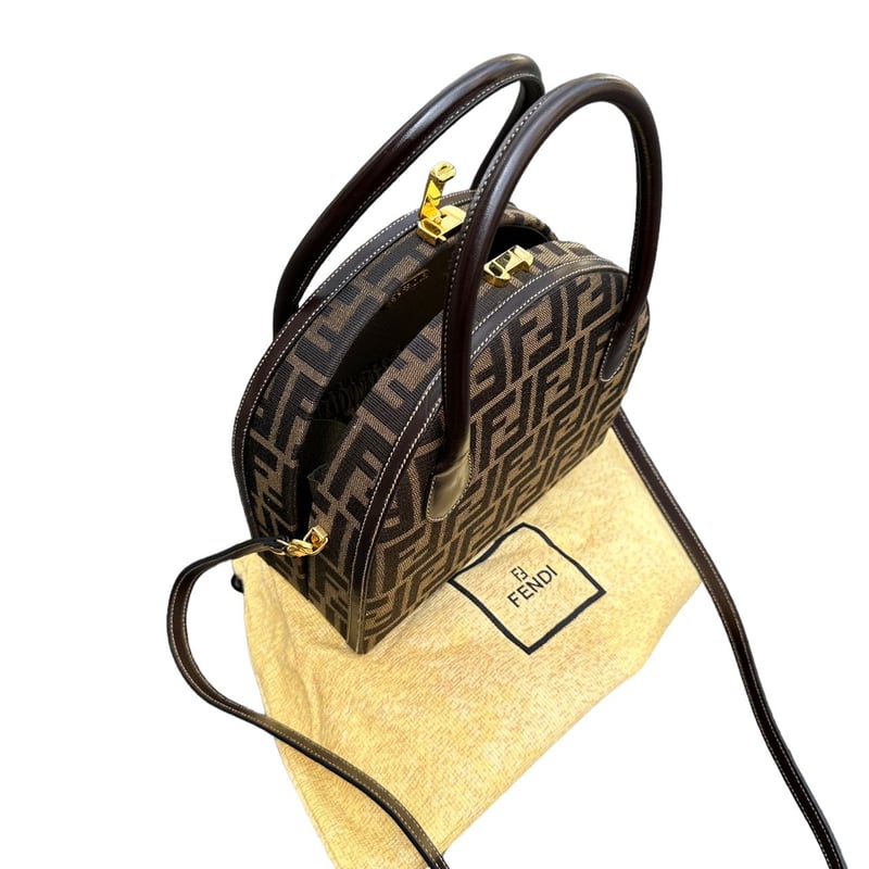 FENDIフェンディズッカ柄FFヴィンテージVintageバニティバッグ FENDIフェンディズッカ柄FFヴィンテージVintageバニティバッグ