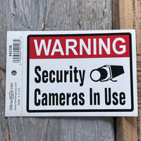 ステッカー【Warning Security Cameras】
