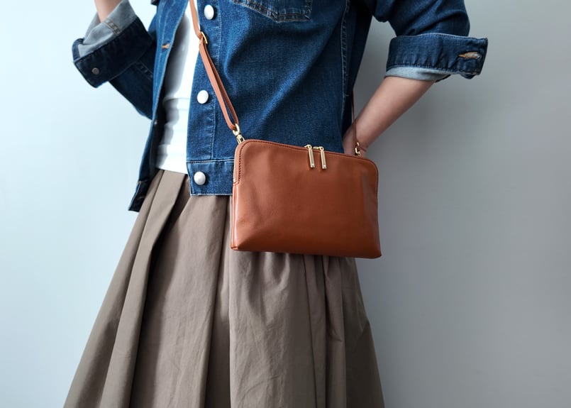 マルチポシェット（キャメル）- Multi-Pochette (camel) - | Bon