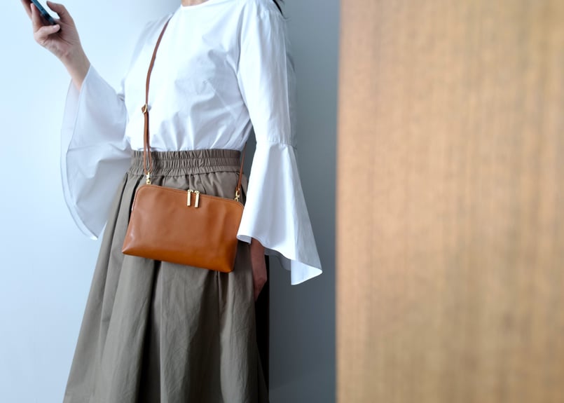マルチポシェット（キャメル）- Multi-Pochette (camel) - | Bon 