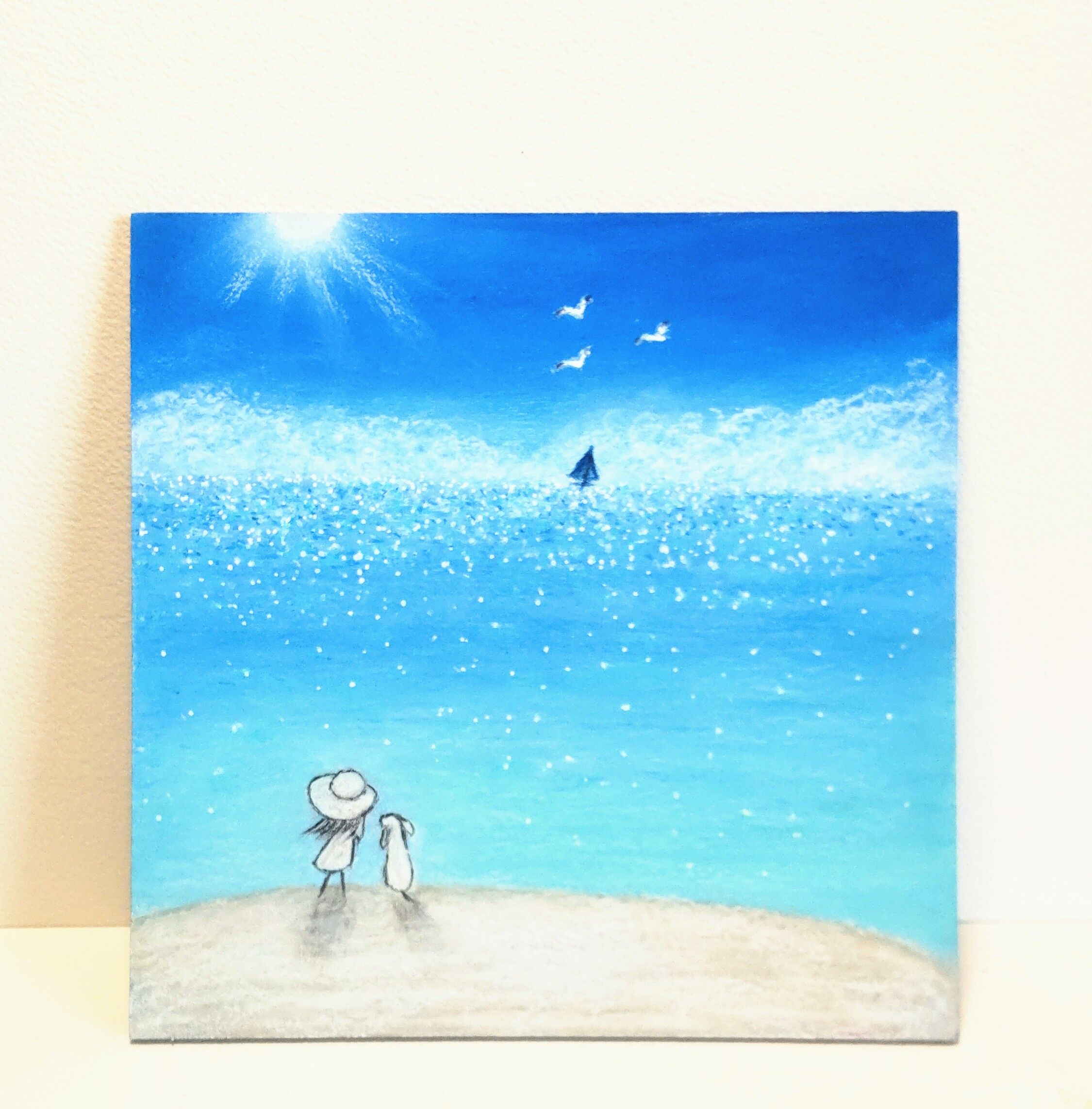 海の輝き パステル画 原画 original