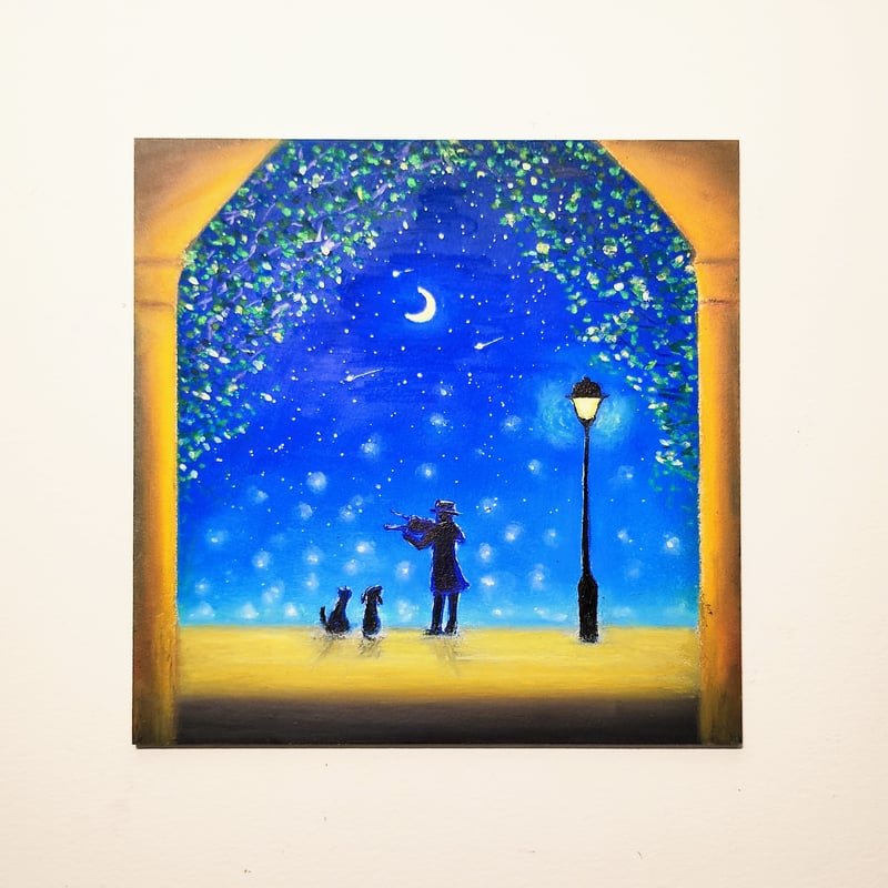 バイオリン」で伝えるよ 僕にしか出来ないこと・・ 【原画】オイル