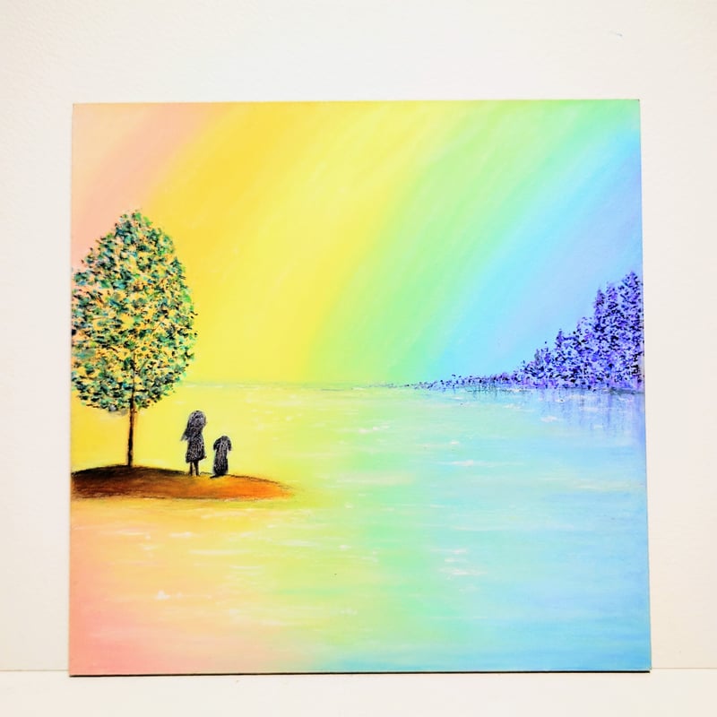 パステル画（原画）私だけの海。