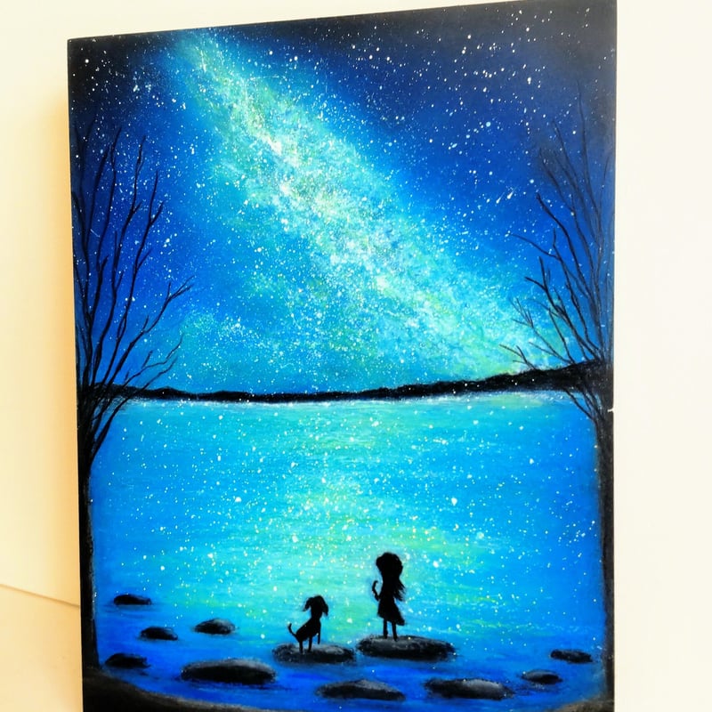 オイルパステル画（20cm）原画 オイルパステル画（20cm）原画