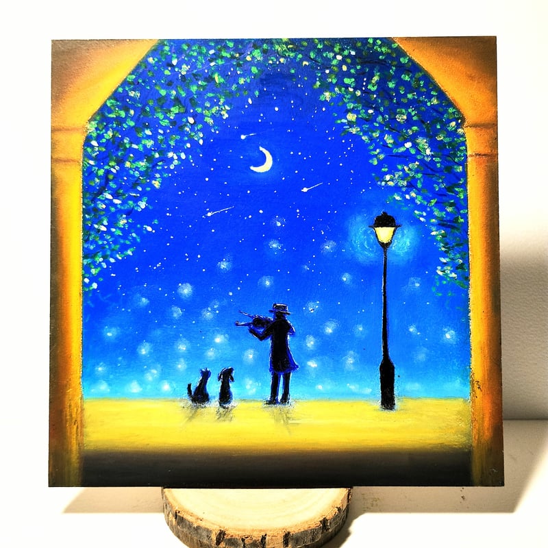 バイオリン」で伝えるよ 僕にしか出来ないこと・・ 【原画】オイル